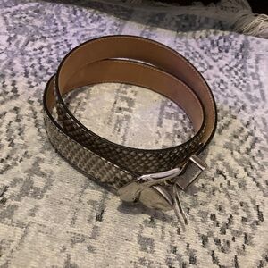 Genuine leather/ snake skin belt